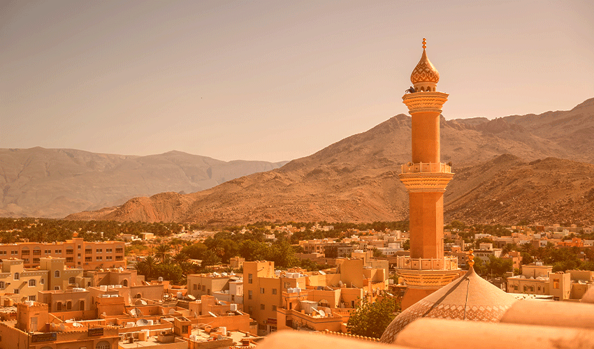 Travelers exploring Oman